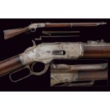 A prototype Winchester Spanish Model 1873 Lever Action Musket with bayonet