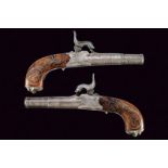 A pair of fine percussion pocket pistols by Natale Del Moro