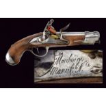 An AN 9 model gendarmerie flintlock pistol