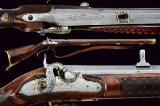 A fine percussion target rifle by J. H. Frey