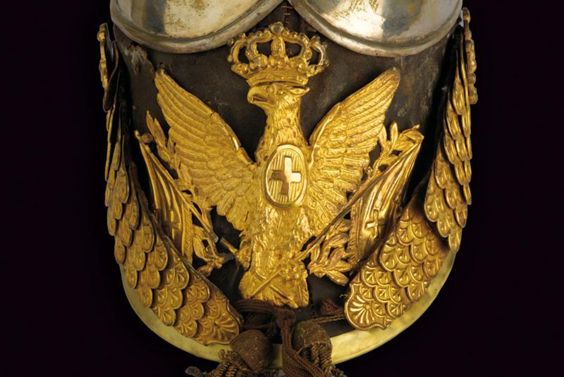 A very rare officer's helmet of the 'Piemonte Reale' regiment, epoch Carlo Alberto - Image 6 of 9