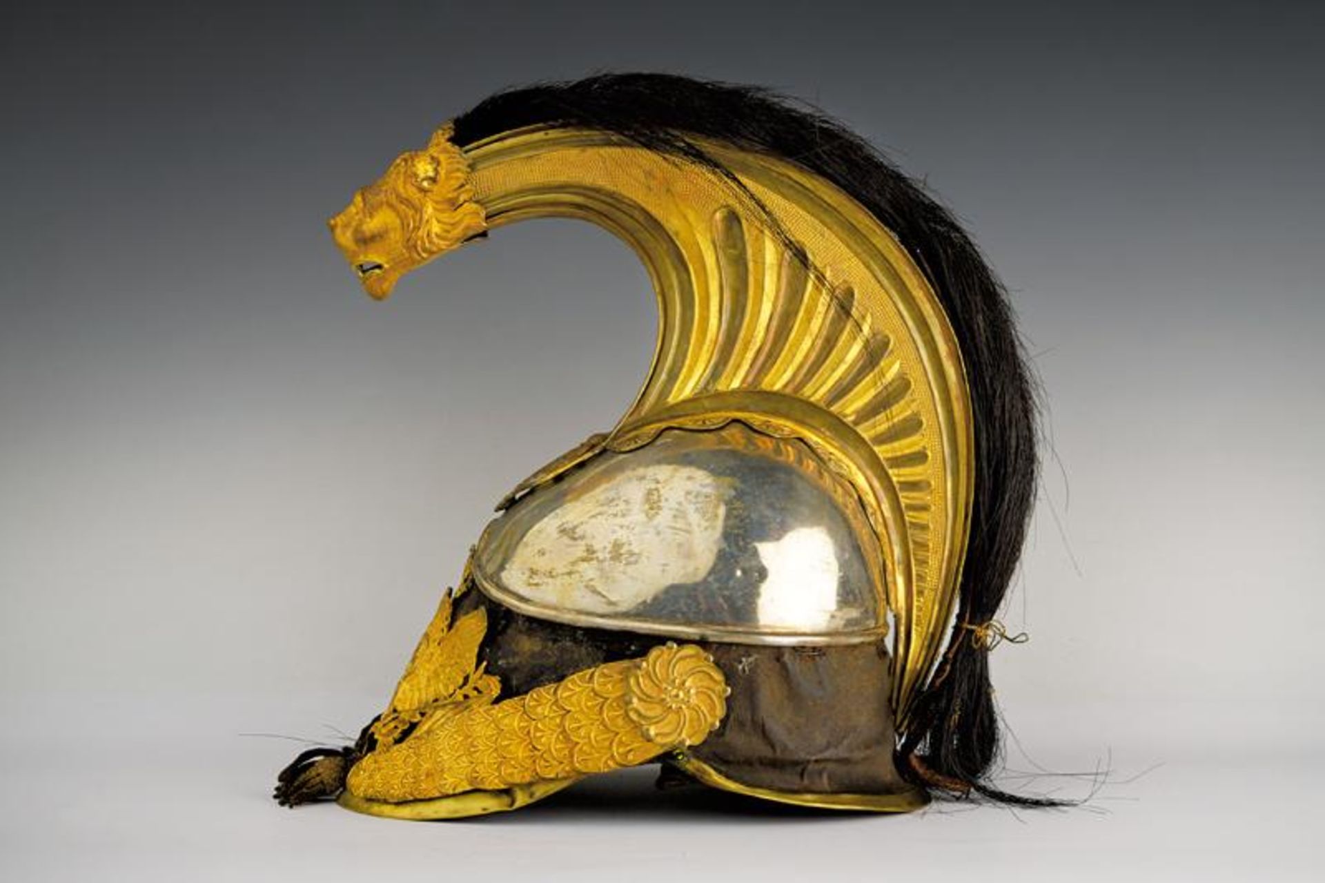 A very rare officer's helmet of the 'Piemonte Reale' regiment, epoch Carlo Alberto - Image 8 of 9