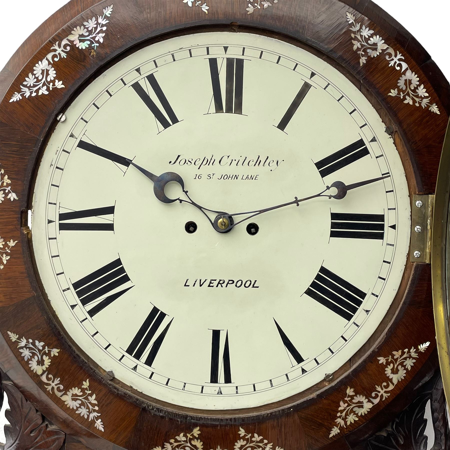 Joseph Critchley of Liverpool - early 19th century twin fusee 8-day rosewood and mother of pearl in - Image 7 of 17