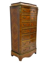 Mid-20th century Louis XVI design Kingwood and walnut secretaire à Abattant