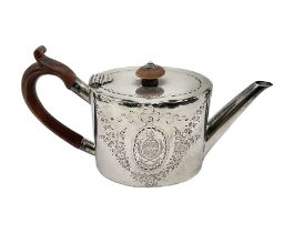 George III silver bachelors teapot