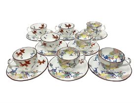 Mid 19th century English porcelain Kakiemon tea wares