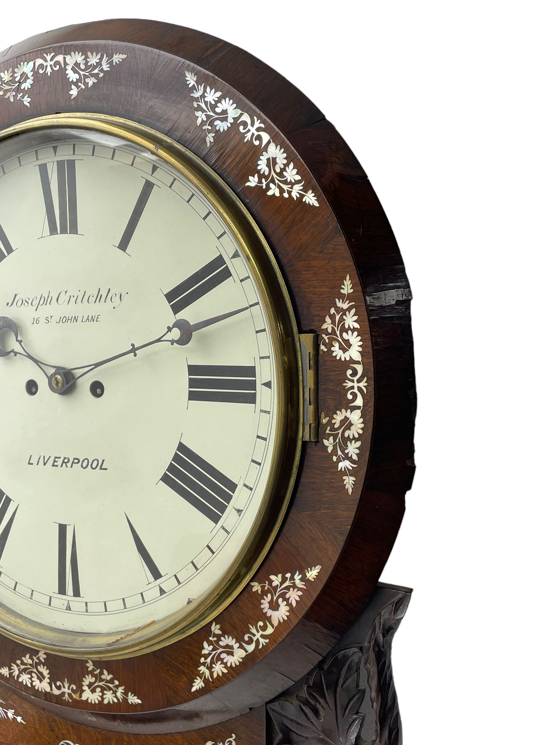 Joseph Critchley of Liverpool - early 19th century twin fusee 8-day rosewood and mother of pearl in - Image 2 of 17