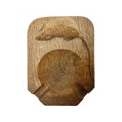 Mouseman - oak ashtray