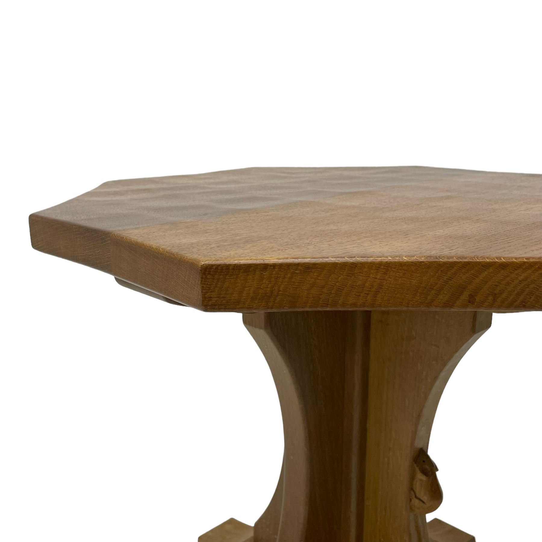 Mouseman - oak occasional table - Image 6 of 7