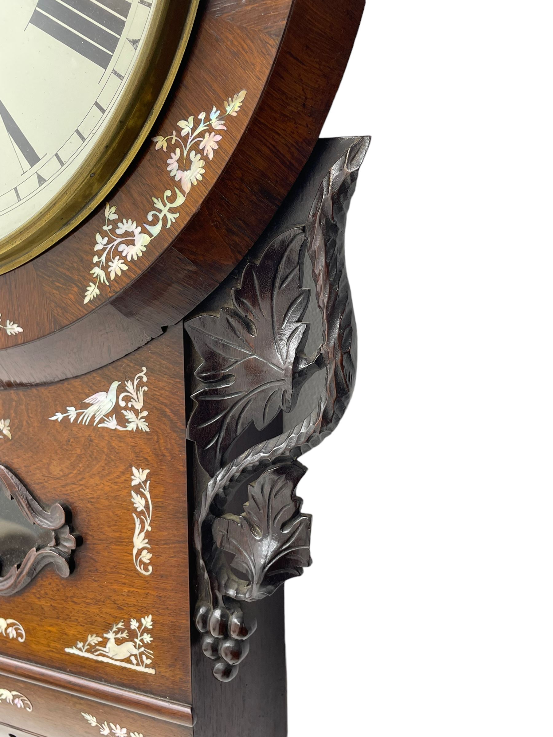 Joseph Critchley of Liverpool - early 19th century twin fusee 8-day rosewood and mother of pearl in - Image 5 of 17
