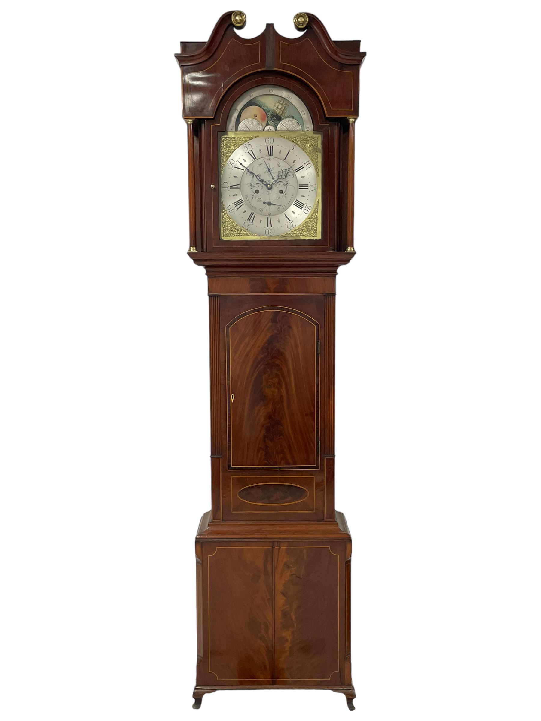 Pattison of Halifax - Late 18th century mahogany 8-day longcase clock