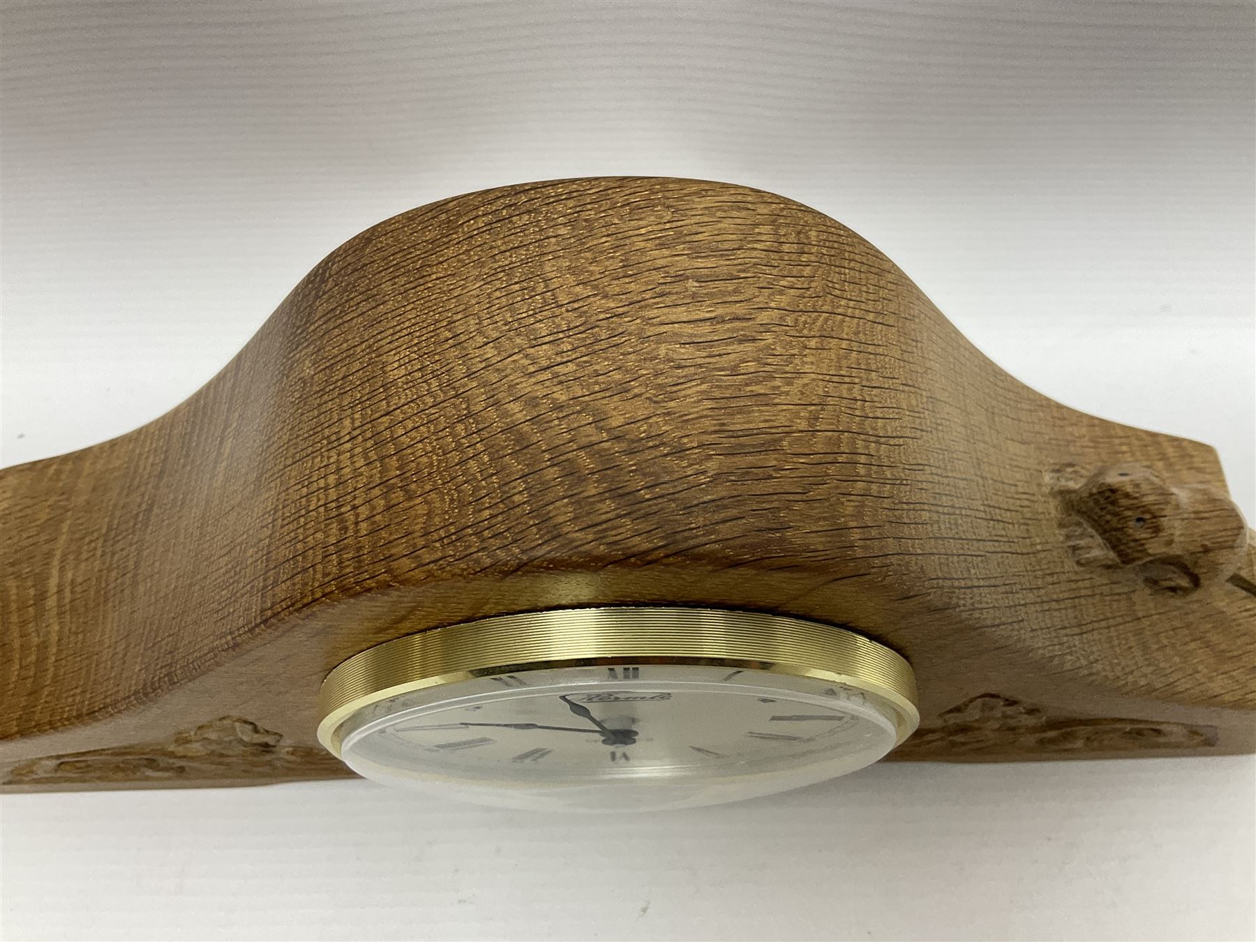 Beaverman - oak arched top mantel clock - Image 7 of 11