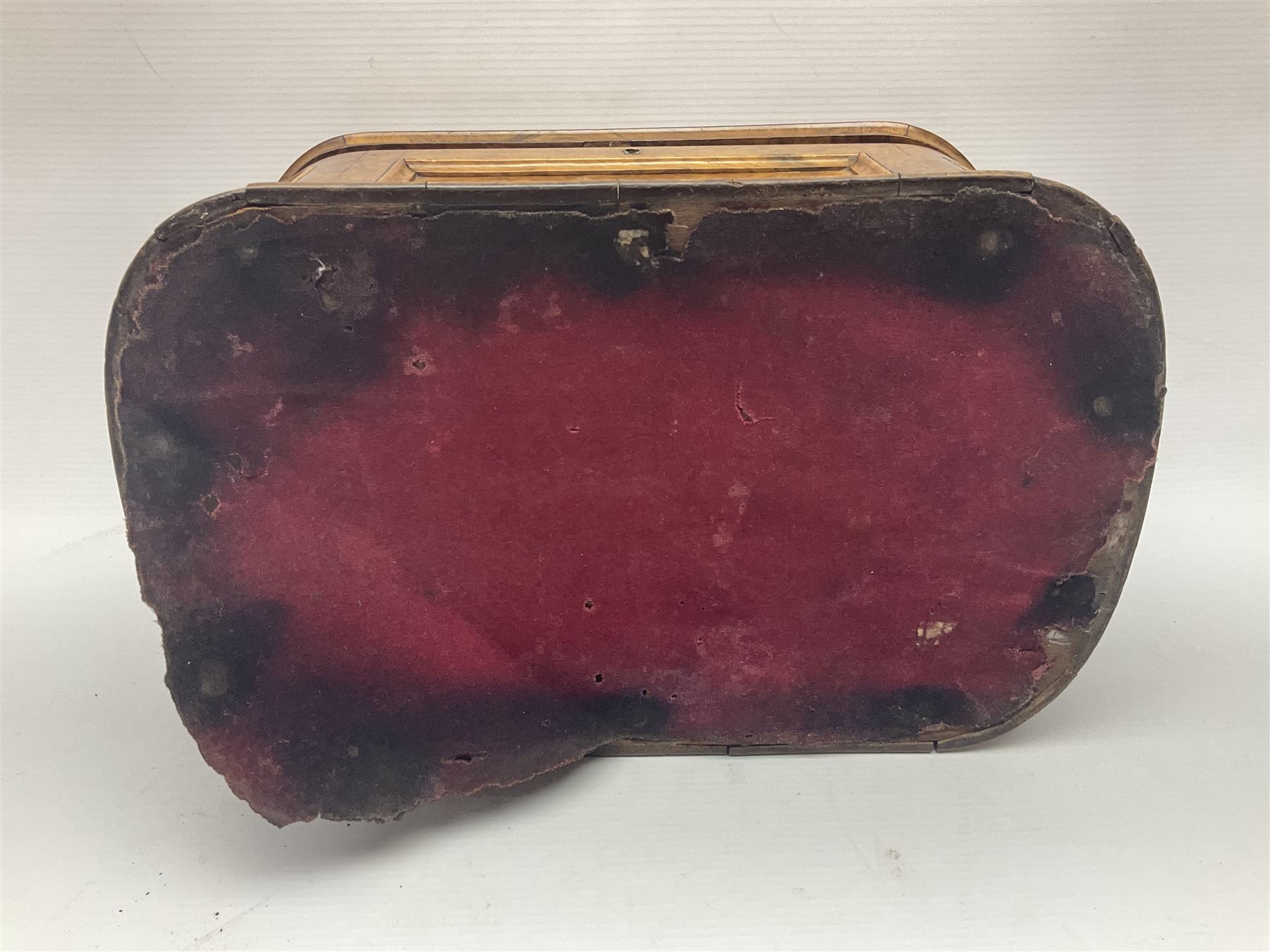 19th century figured walnut tea caddy - Image 18 of 22