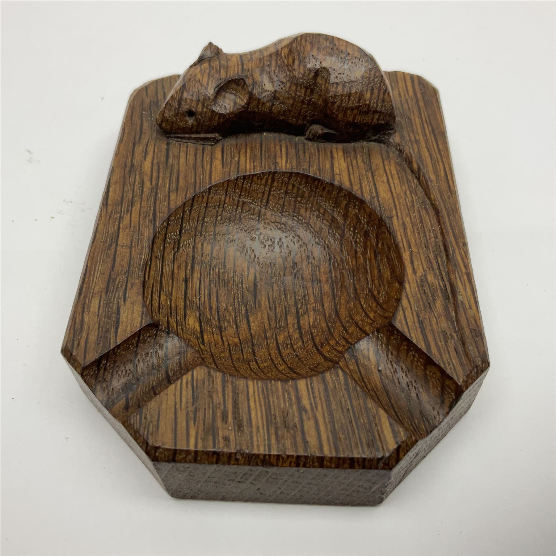 Mouseman - oak ashtray - Image 2 of 9