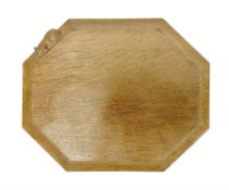 Mouseman - adzed oak chopping board