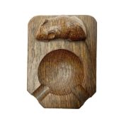 Mouseman - oak ashtray