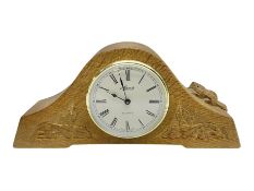 Beaverman - oak arched top mantel clock