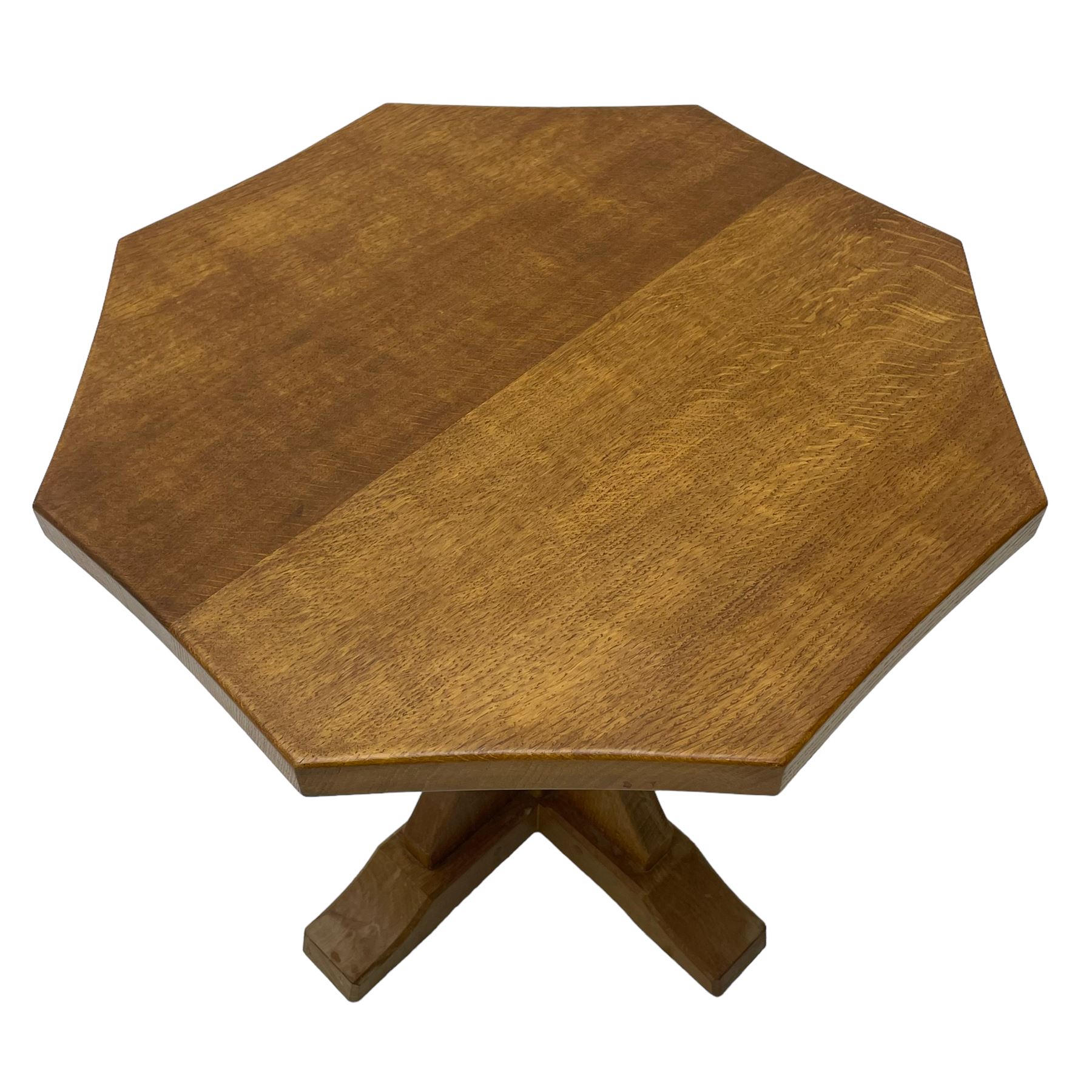 Mouseman - oak occasional table - Image 4 of 7