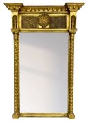 Early 19th century giltwood and gesso pier mirror