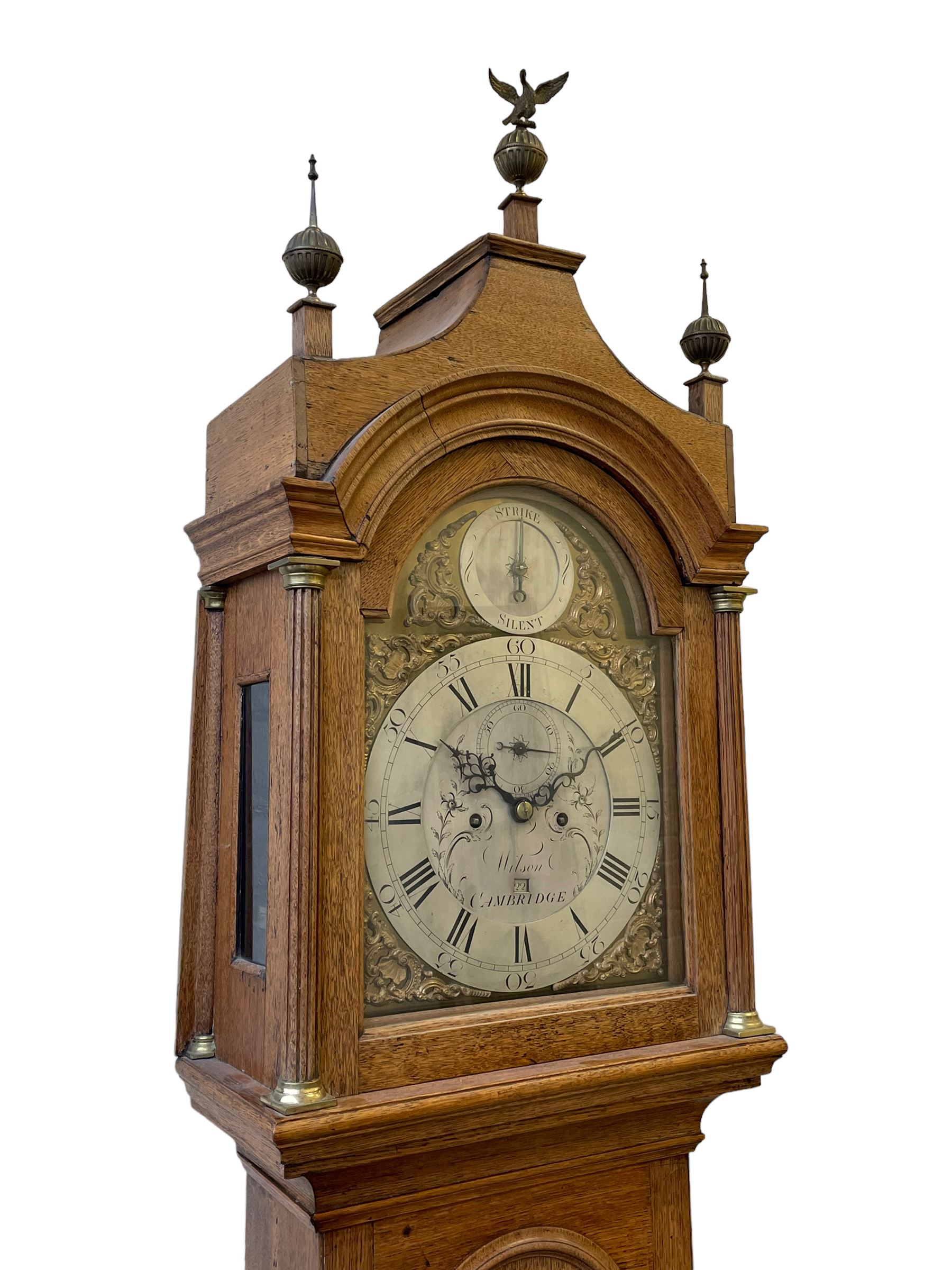 William Wilson of Cambridge - George III oak cased 8-day longcase clock - Image 3 of 15