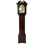 Thomas Hutchinson of Leeds - 18th century 8-day oak longcase clock with as broken arched pediment a