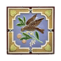 19th century Minton & Co majolica tile
