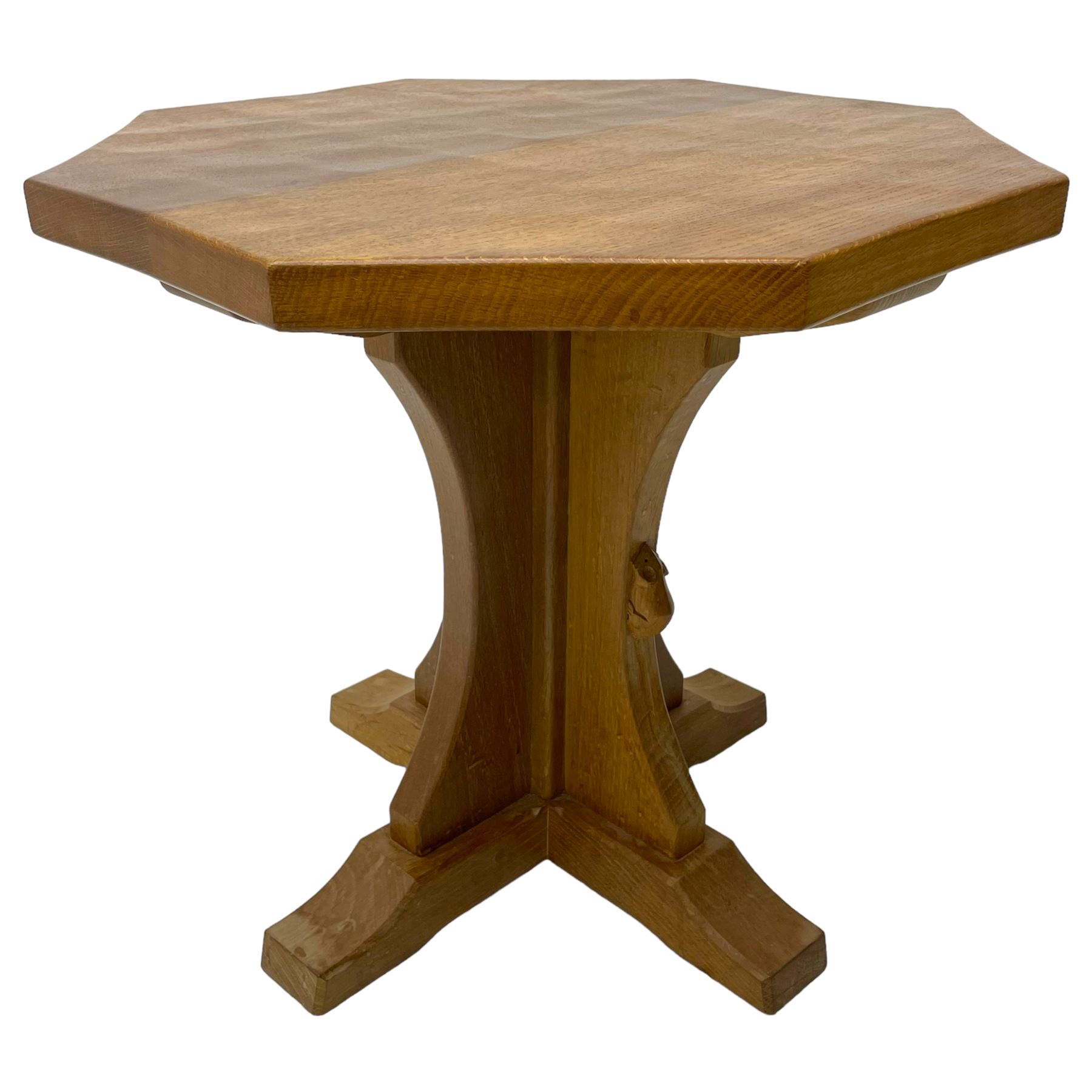 Mouseman - oak occasional table - Image 3 of 7