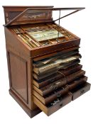 Edwardian mahogany artist's cabinet once belonging to the British artist Eli Marsden Wilson (1877-19