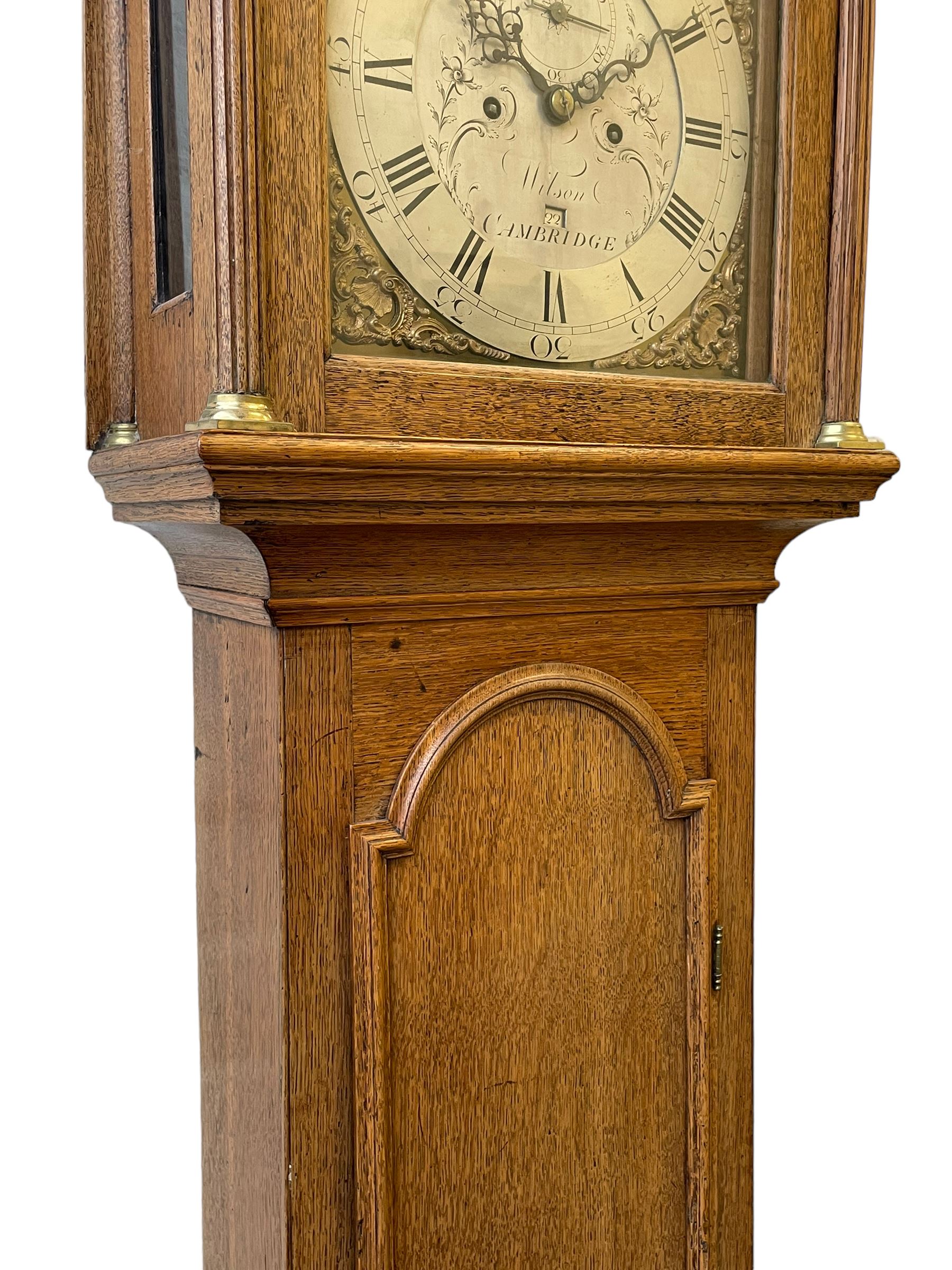 William Wilson of Cambridge - George III oak cased 8-day longcase clock - Image 2 of 15