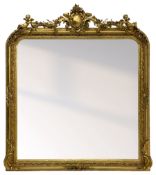 Victorian design gilt overmantel mirror