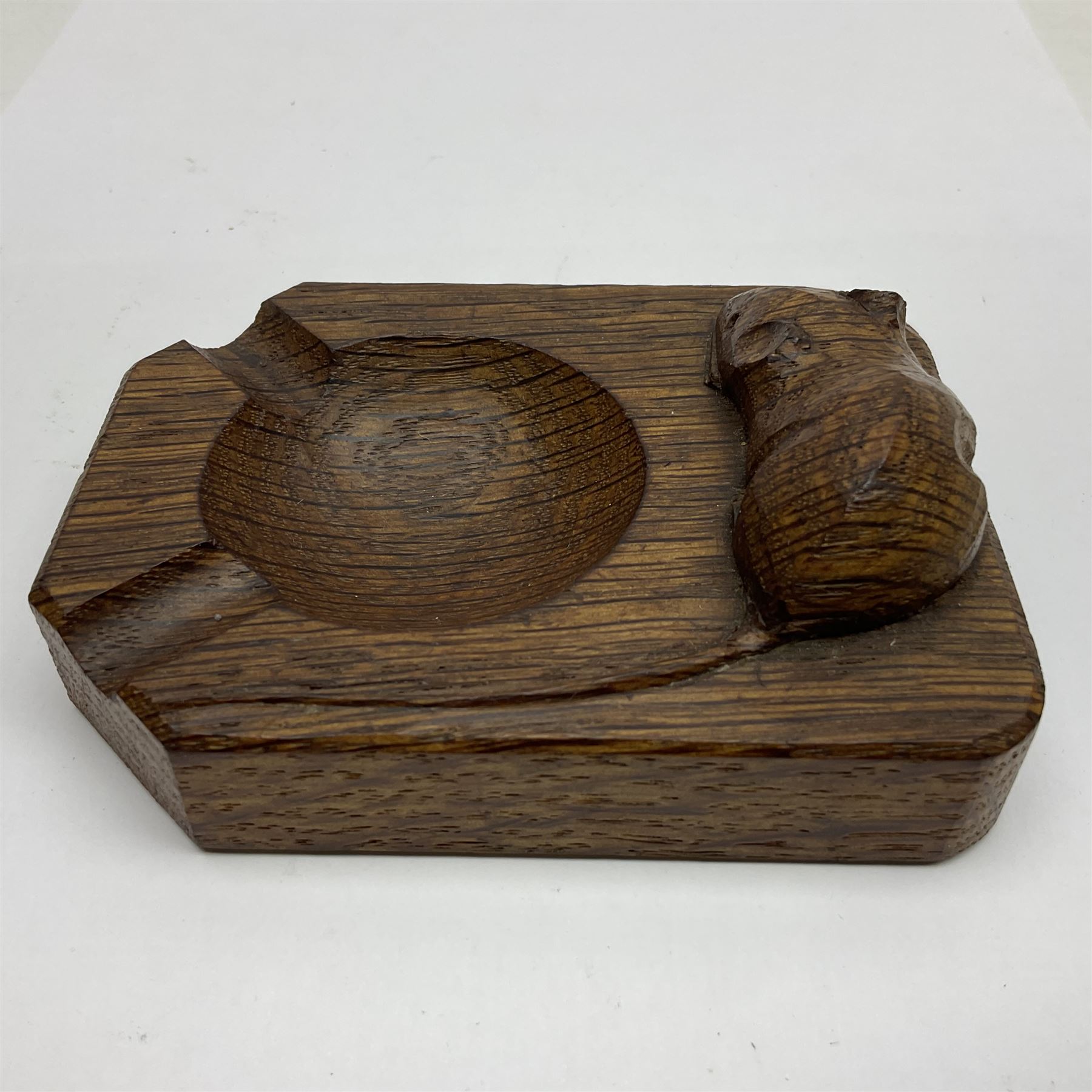 Mouseman - oak ashtray - Image 6 of 9