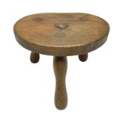 Wrenman - three-legged oak milking stool