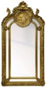 Large Italian Baroque design gilt wall mirror