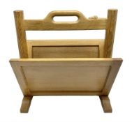 Mouseman - oak magazine rack