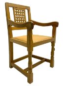 Mouseman - oak carver elbow chair