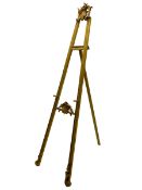 Early 20th century giltwood and gesso floor standing picture easel