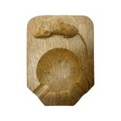 Mouseman - oak ashtray