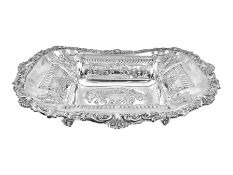 Large Victorian silver dish