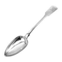 George III Exeter silver Fiddle pattern serving spoon