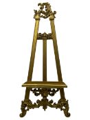 Victorian design gilt floor standing picture easel