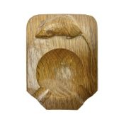 Mouseman - oak ashtray