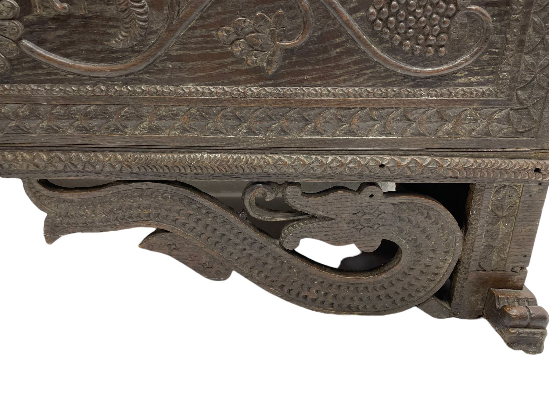 George III oak blanket box or kist - Image 5 of 13