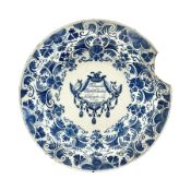 Early 18th century Delft marriage plate