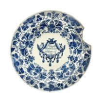 Early 18th century Delft marriage plate