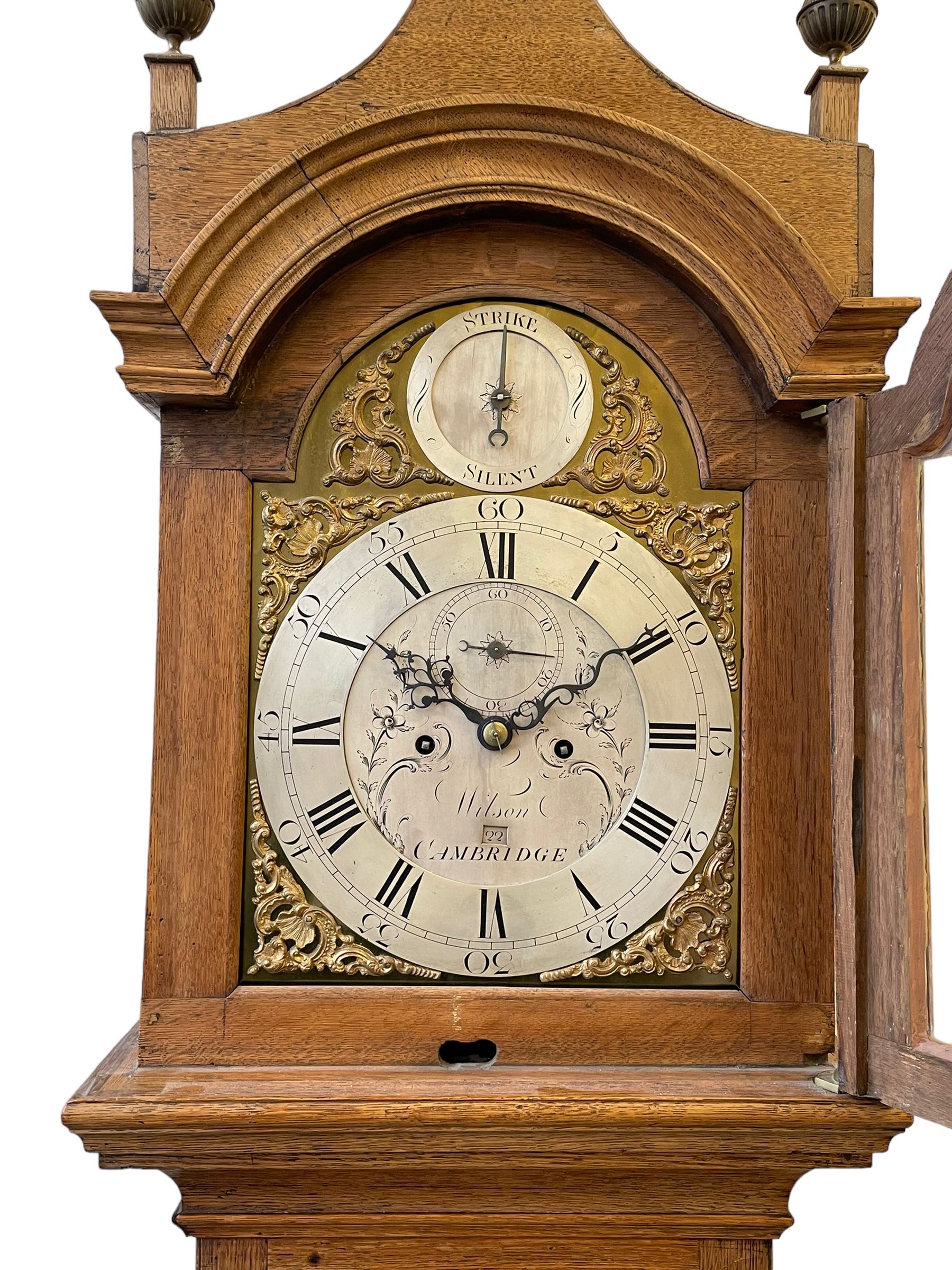 William Wilson of Cambridge - George III oak cased 8-day longcase clock - Image 6 of 15