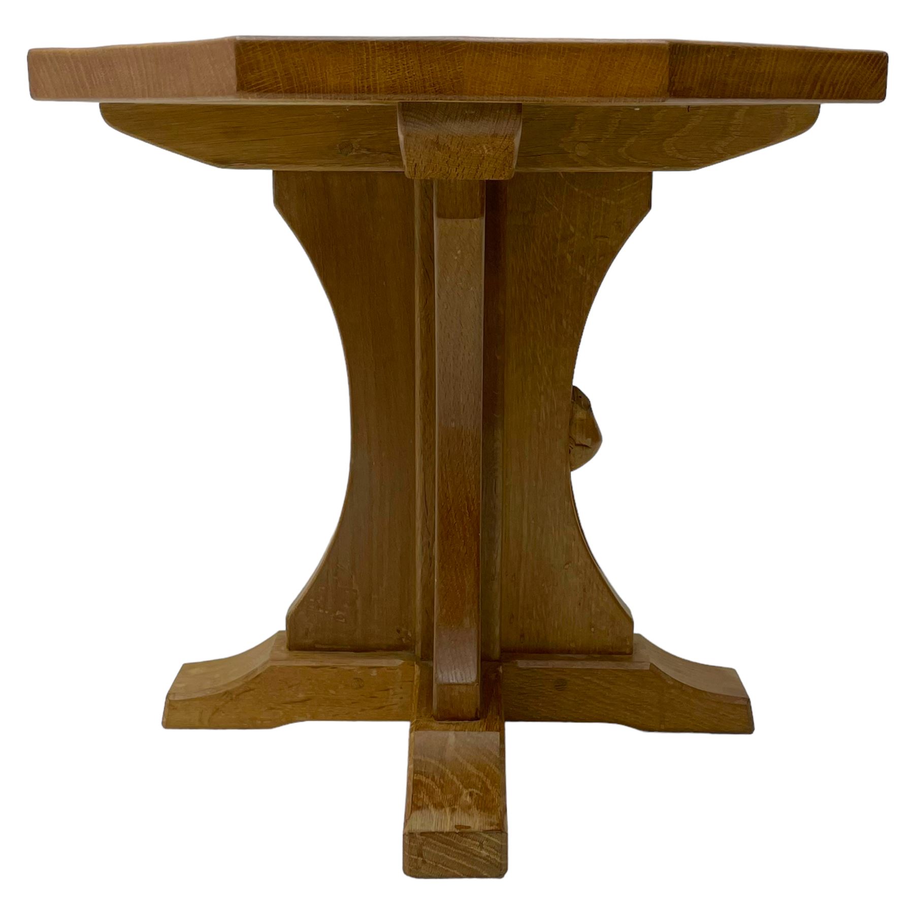 Mouseman - oak occasional table - Image 2 of 7