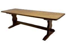 Gnomeman - large oak refectory dining table