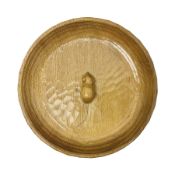 Mouseman - tooled oak fruit bowl