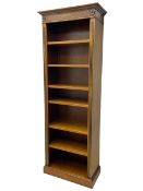 Georgian design walnut open bookcase
