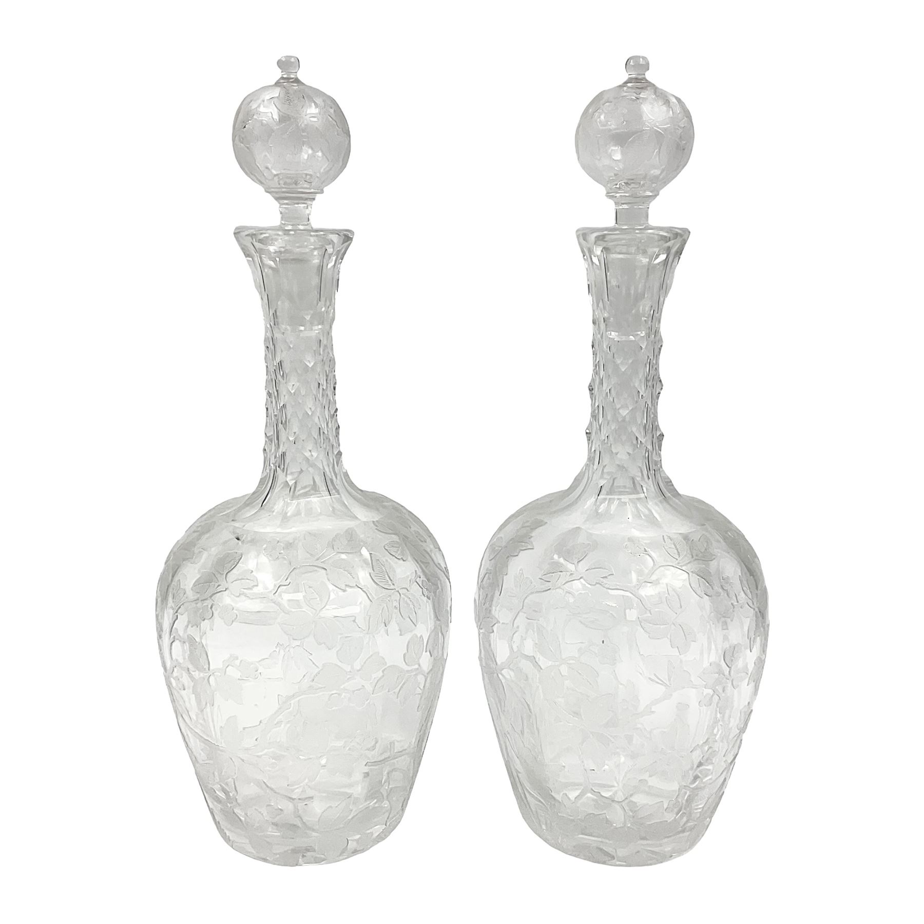 Pair of early 20th century cut glass decanters - Image 2 of 20